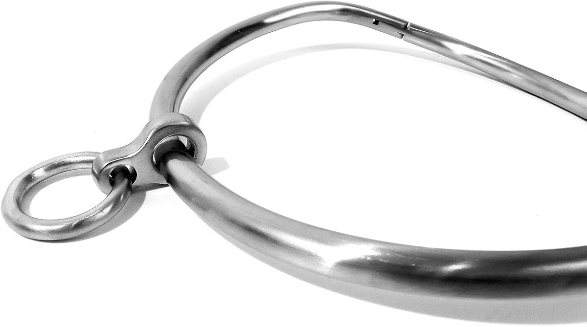 Miniatura 7 de Cuffstore Collar de eternidad con bloqueo de 17 pulgadas de satén, acero inoxidable, con anillo, Acero inoxidable satinado, no conocido