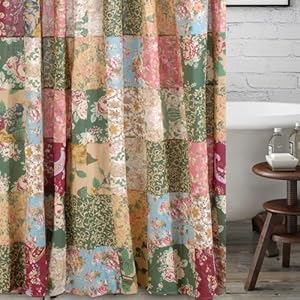Greenland Home Antique Chic Shower Curtain 72×72 inches Featuring Authentic Patchwork Construction 100 Cotton Lined
