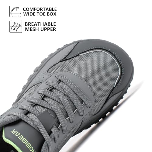 Image of HOBIBEAR Unisex Barefoot Shoes, Wide Toe Box, Lightweight Walking Sneakers | Roomy Toe Box,No Arch Support,Breathable Canvas,Flexible Non-Slip Sole,Machine Washable,Lace-Up,Walking,Daily Wear