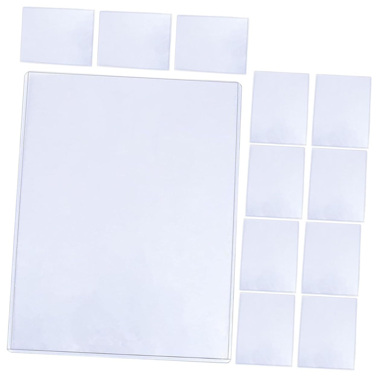 12pezzi Copertine per Foto di Scambio in Plastica Trasparente per Album Fotografici e Protezione di Carte da Gioco Anti-graffio