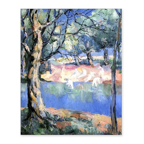 River in the forest poster toile abstrait 50x65cm pour décoration bureau