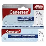 Canesten Antifungal Cream: Cures Athlete's Foot, Jock Itch, Ringworm; Relieves Itching, Burning, Scaling and Soreness: Odourless, Greaseless and Non-Staining; Medicated Clotrimazole Cream (15g)