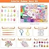 2500+ Loom Bänder Set, 40 Rastern Bunte Gummibänder Kit für Armbänder, DIY Elastisches Loombänder Kinder Armband Basteln mit Perlen Haken Charms Aufbewahrungsbox für Anfänger Junge Mädchen Geschenk #2
