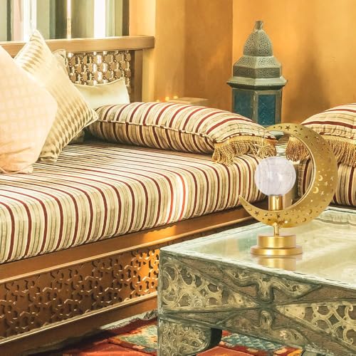 DECORKEY Moon Lamp,Moroccan Decorations Indoor and Outdoor,Moon Star Lamp with LED Bulb&Timer Table Decor for Ramadan,Eid Home Decor,Gifts - Image 7