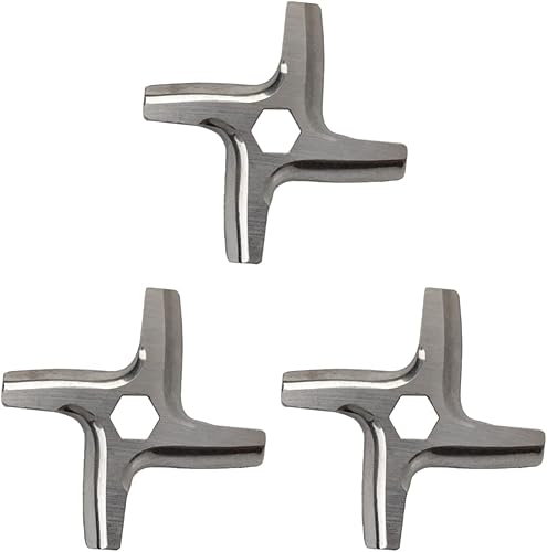 Cuchilla de acero universal para picadora de carne de mano, tamaño # 5, accesorios de molienda eléctrica, piezas de cuchillas de repuesto para corte