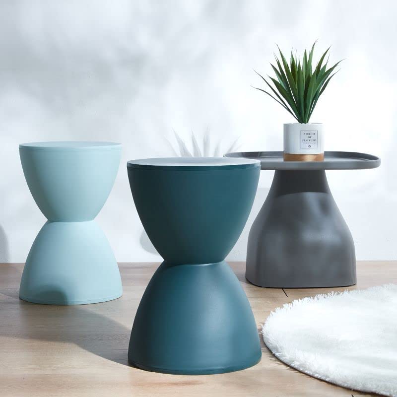 Hourglass Shaped Stool, Modern Hourglass Accent Stool, Plastic