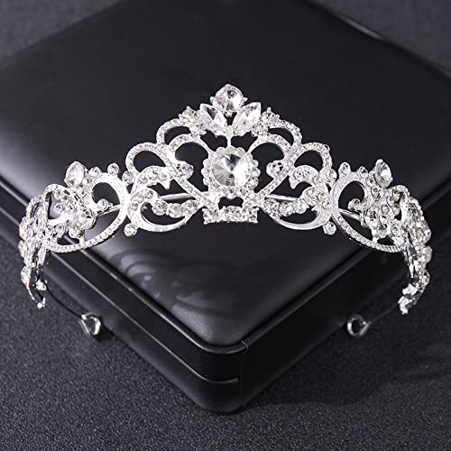 Diamentowa tiara kryształowa korona z kryształkami Tiara diadem na studniówkę dla dziewczynki kobiety ślubne akcesoria do włosów ślubne ozdoby jubilerskie nakrycie głowy
