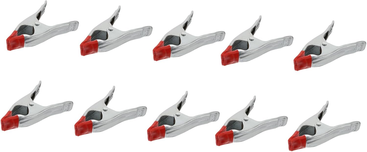 10pcs A-shaped Woodworking Clamps Heavy Duty Thickened Iron Carpentry Clips Fast-action Spring Clamps for Woodworking and Carpentry Projects