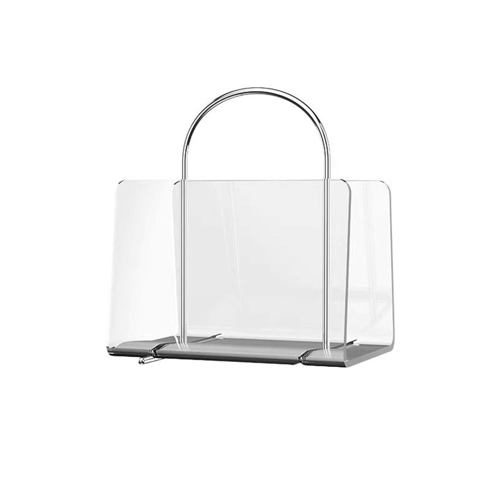 Zhaoj24-05 Bookcase Medieval Style Portable Home Bookshelf Transparent Acrylic Magazine Rack