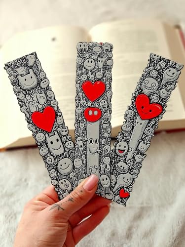 Image of 3D Anime Warrior Bookmark Set (Set of 3) - Demon Slayer Inspired | Stylish Matte Finish | Perfect Gift for Manga & Anime Fans (Heart Theme)