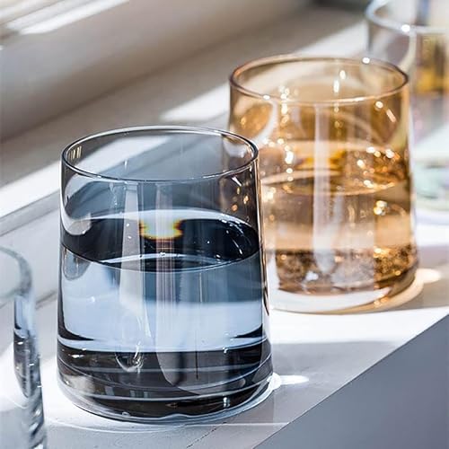 Image of WRINGO Black 250ml Premium Juice Glasses and Transparent Water Glass Medium Tumbler Glasses for Drinking Water and Cocktails, Diamond Glasses Water Glass (Diamond, Set of 12)