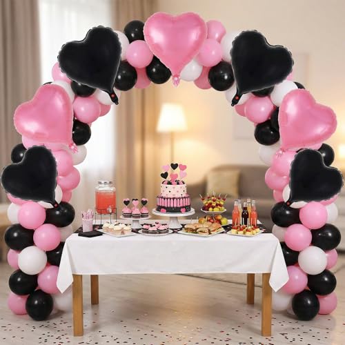 Image of 12 Pcs Colorful Heart Balloons,18 Inch Heart Foil Balloons Love Balloon Valentine Balloon for Birthday Party Wedding Engagement Party Baby Shower Valentine Day Decorations