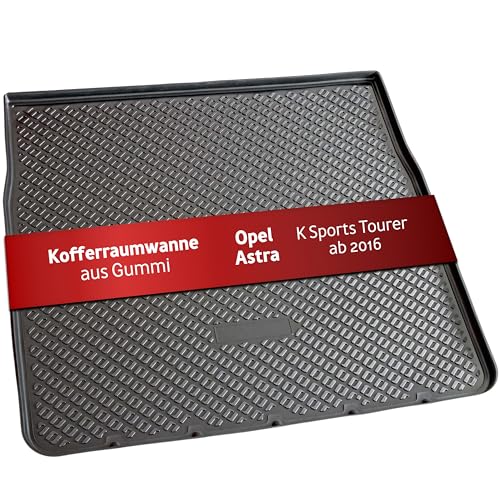 Recambo Kofferraumwanne passend für Opel Astra K Sports Tourer | ab 2016- | Passgenau mit Rand