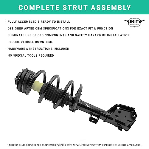 Image of UNITY AUTOMOTIVE 11425 Front Left Complete Strut Assembly 2007-2013 BMW X5
