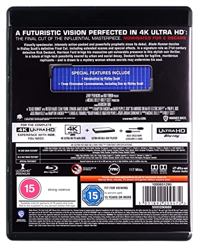 Blade Runner: The Final Cut [4K Ultra-HD] [1982] [Blu-ray] [2017] [Region Free]
