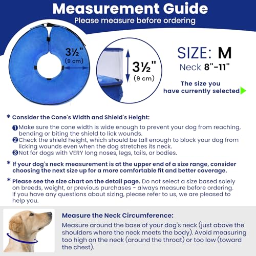 Image of BARKLESS Dog Cone, Inflatable Dog Cone After Surgery for Small Medium Breeds, Soft Surgery Collar with Enhanced Anti-Licking Guard Shield for Pets, Patented Protective Donut Collar