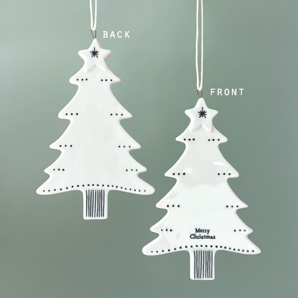 East of India Porcelain Hanger Tree Merry Christmas Decoration