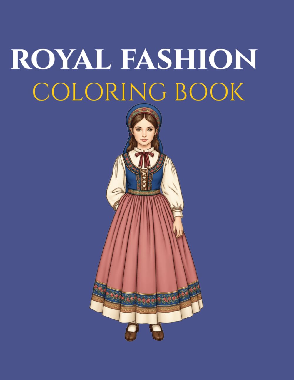 Royal fashion coloring book: An Adult Coloring Book of Elegant Vintage Dresses and Masquerade Masks