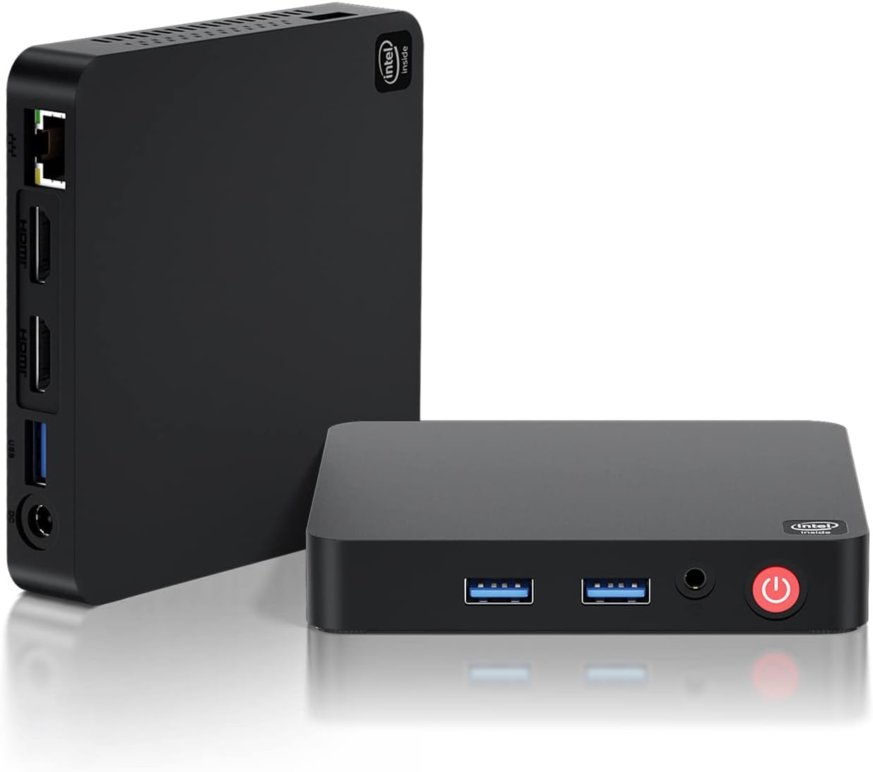 Beelink T4 Pro Mini PC, Intel N3350(Up to 2.4GHz), 4G LPDDR3 64G eMMC Mini Computer, Mini Desktop Computer Support Dual HDMI 4K Display Output/WiFi5/BT4/Gigabit Ethernet for HTPC/Office