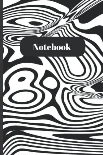 Black and white patterned composition notebook: 6x9 vintage white and black 101 lined page composition notebook