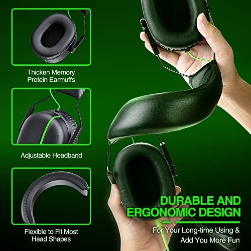 BENGOO Gaming Headset Headphones with 7.1 Surround Sound for PS4 PS5 PC Xbox one Controller, Headsets with Noise Canceling Mic, USB Sound Card & Soft Memory Earmuffs for Mac Laptop Switch - Thumbnail 6