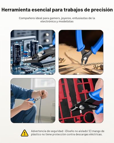 Miniatura 6 de Vcelink Alicates De Corte Con Tapa Protectora Contra El Polvo, Fácil De Transportar Azul 1