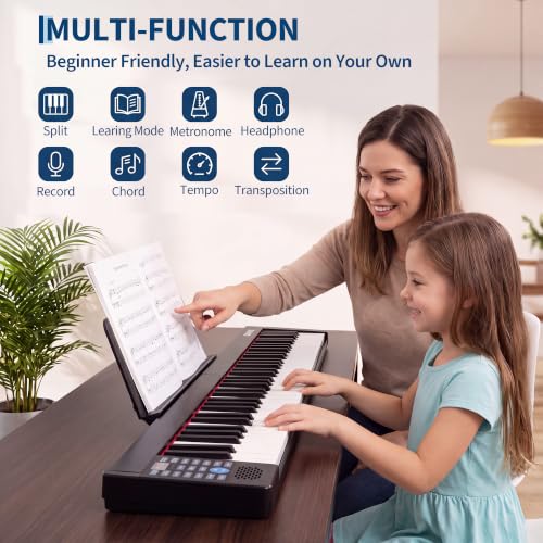 Image of Garvee 61 Keys Folding Piano Keyboard, Portable Digital Piano for Beginners