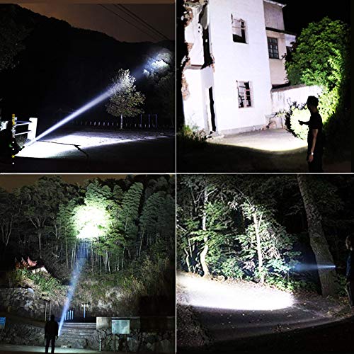 Rechargeable Flashlights 200000 Lumens, Super Bright Led Flashlight High Lumens With Usb Cable, 5 Modes Waterproof Flashlight Powerful Flash Light For Camping Hiking #TOP7