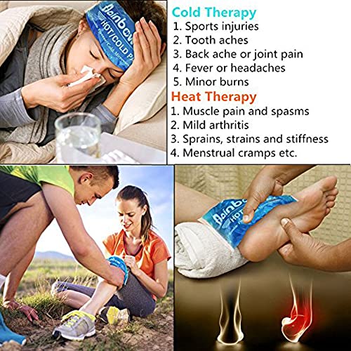 Reusable Ice Gel Pack For Injuries, Soft Cold Pack Ice Wrap Hot Cold Compress Alleviate Inflammation Joint Pain Muscle Soreness, Flexible & Adjustable For Shoulder Elbow Foot Ankle Knee Wrist Leg Neck #TOP2