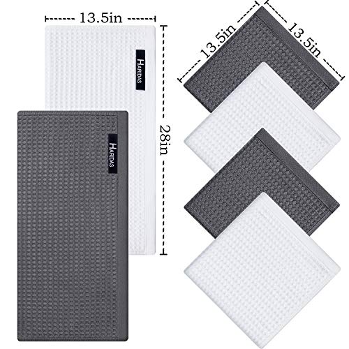 10 Piece Set Silicone Oven Mitts and Pot Holder，with Kitchen Towels and Dish Cloths ，500 Degree Heat Resistant Soft Lining Oven Mitts，Quick Drying Dish Towel，for Kitchen Baking BBQ Grilling (Grey)