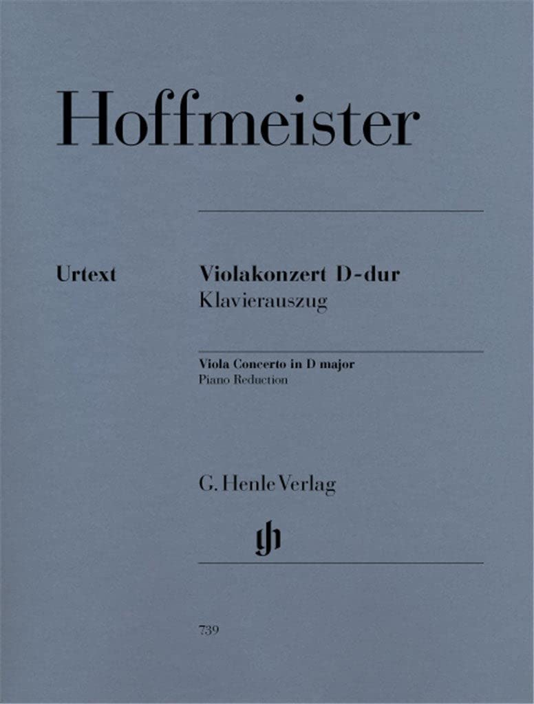Viola Concerto D major - viola and orchestra - piano reduction with solo part - (HN 739): Instrumentation: Viola and Piano, Viola Concertos