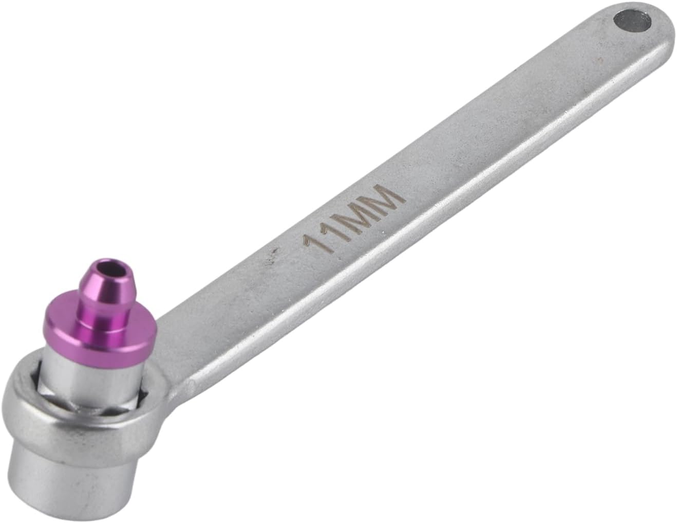 11mm Mini Brake Bleeder Wench with Check Valve and 12 Point Socket, Brake Fluid Clutch Bleeder, Steel Brake Bleeder Wrench for Cars Automotive Trucks Motorcycles, Brake Fluid Bleeding Tool