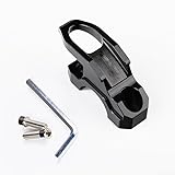 Gancio per manubrio in lega di alluminio CNC per casco da moto, design salvaspazio, compatibile con ADV150, nero/oro/blu/rosso/arancione (nero)