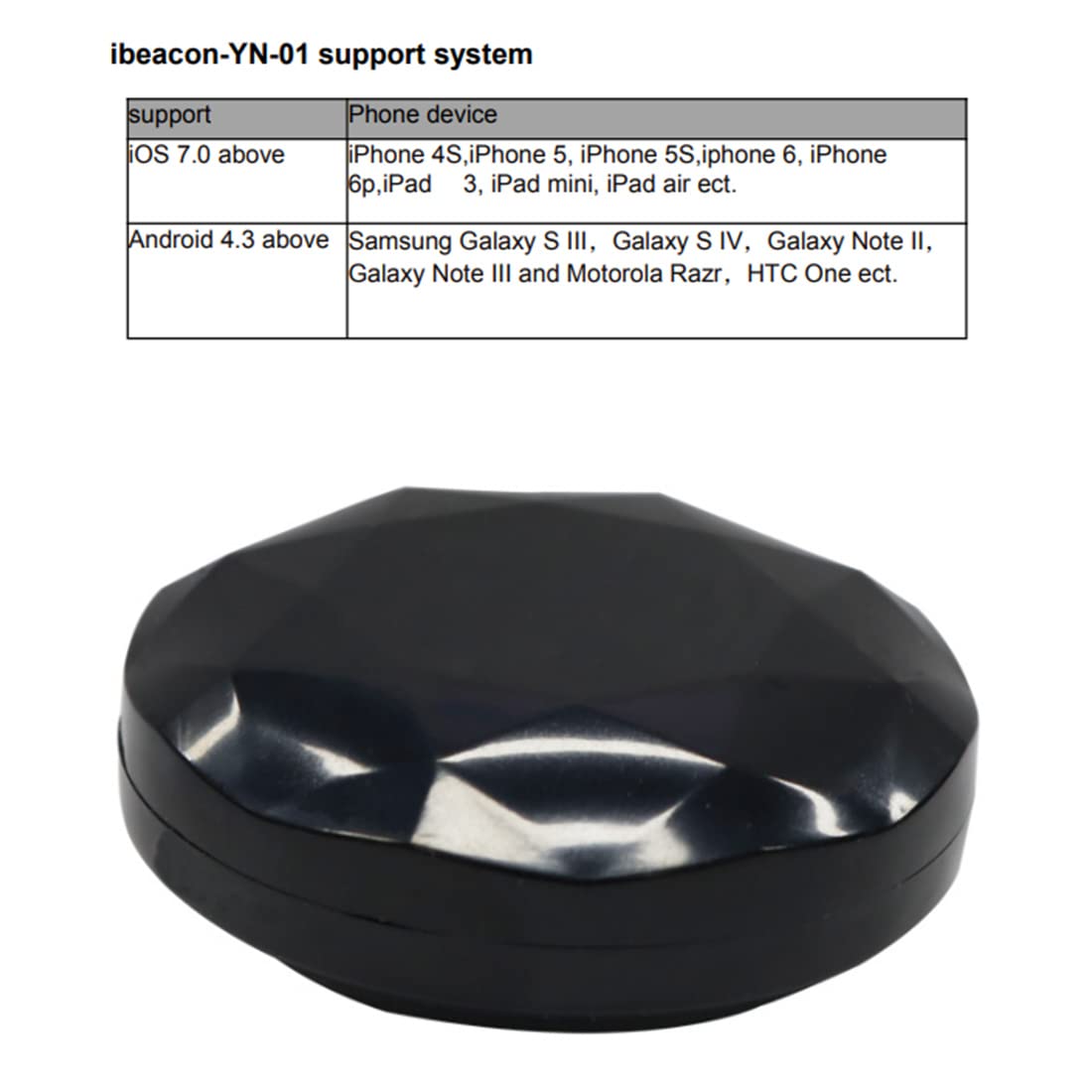NRF51822 - Etiqueta de baliza Bluetooth Eddystone Ibeacon Ble Localizador de proximidad Baliza compatible con baliza/Ibeacon/Eddystone