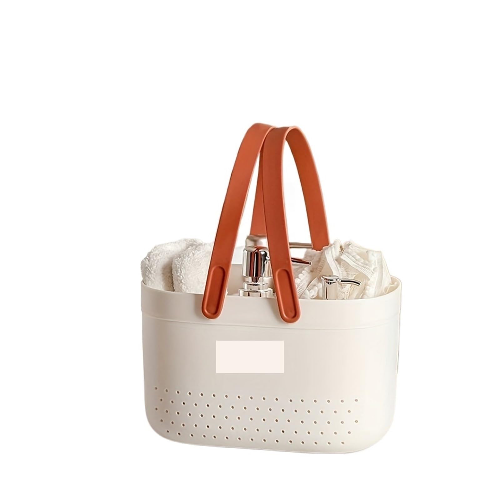 DYYEUAVT Portable Shower Caddy Basket, Organizer Storage Tote With Handles Toiletry Box For Bathroom, Kitchen(White)