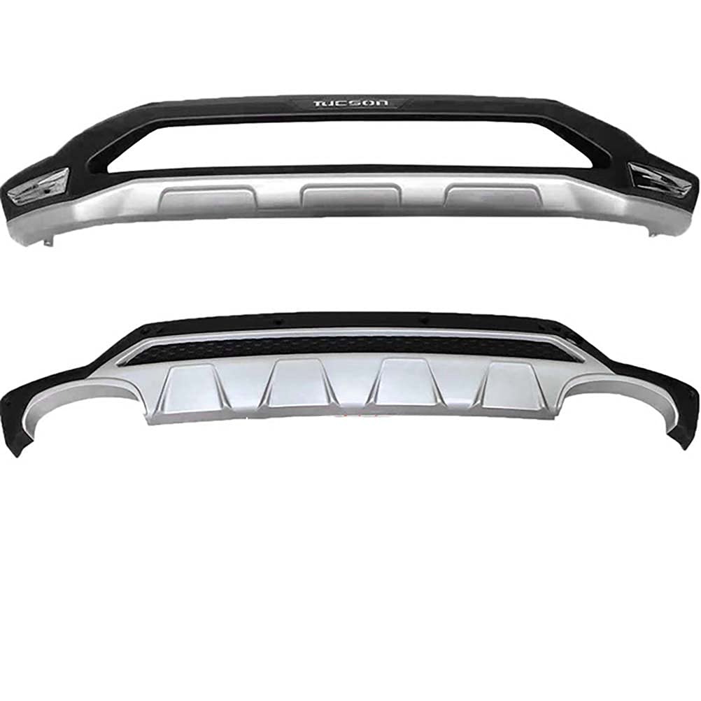 Buy 2pcs ABS Chrome Car Front and Rear Bumper Protector Body Kits for