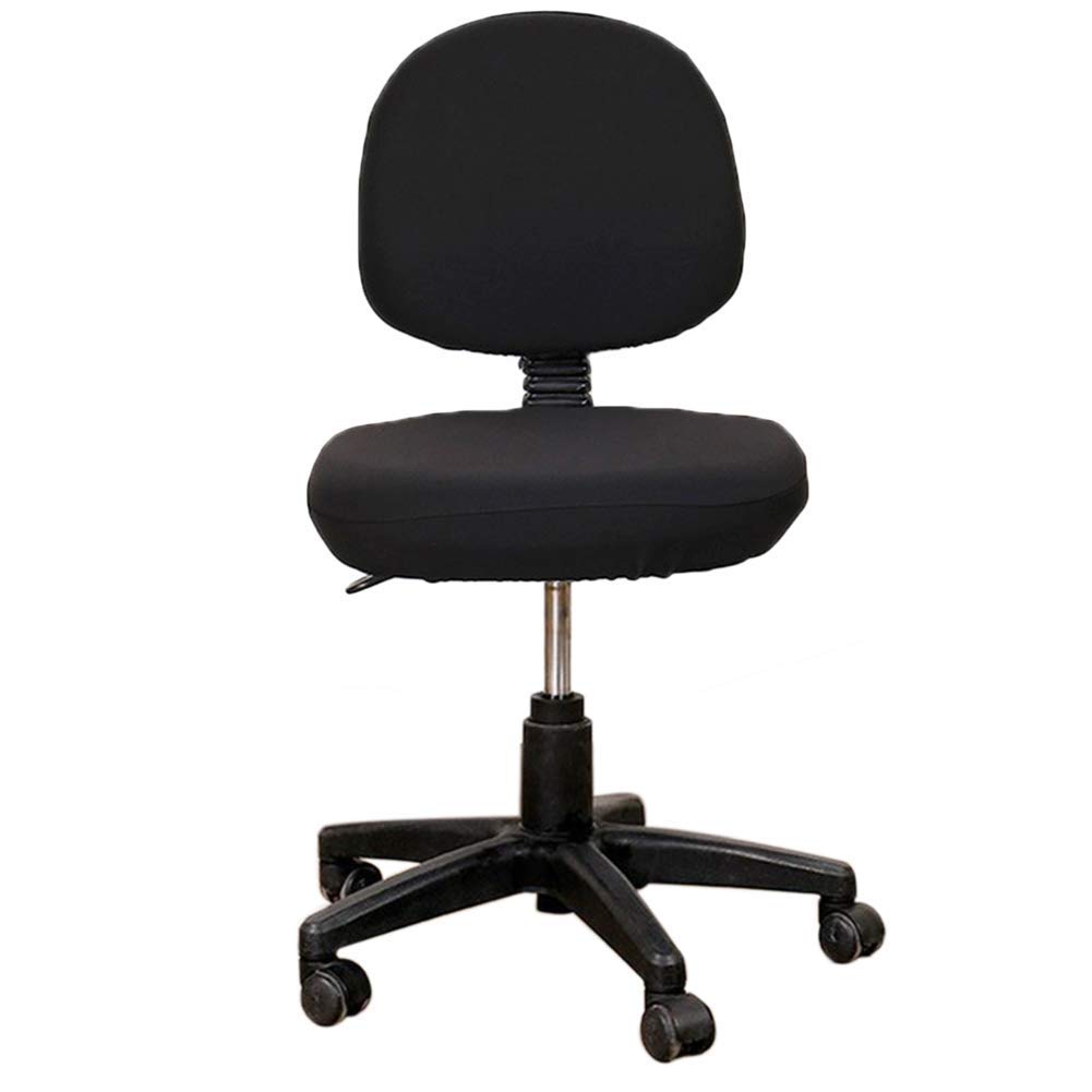 cobee Lot de 2 housses de chaise de bureau extensibles amovibles et lavables pour chaise d'ordinateur de bureau - Antidérapantes