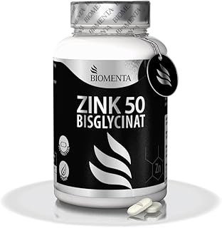 BIOMENTA Zink 50 – 365 Tabletten hochdosiert mit 50 mg reinem Wirkstoff/Tablette aus Zinkbisglycinat – vegan & teilbar - Premiumqualität