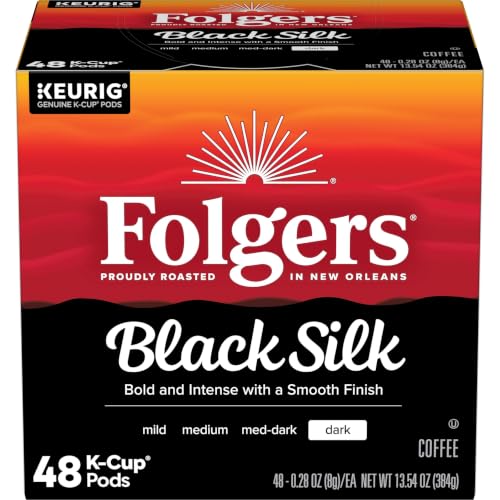 Folgers Black Silk, Dark Roast Coffee, Keurig K-Cup Pods, 48 Count Box - image 9