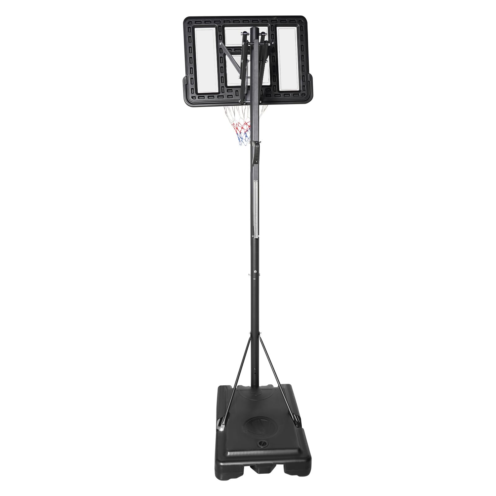 Canasta de baloncesto al aire libre, altura ajustable, soporte para canasta de baloncesto para exteriores, 1,7 – 3,05 m, cesta móvil con ruedas, base estable rellenable, para jardín, patio, parque