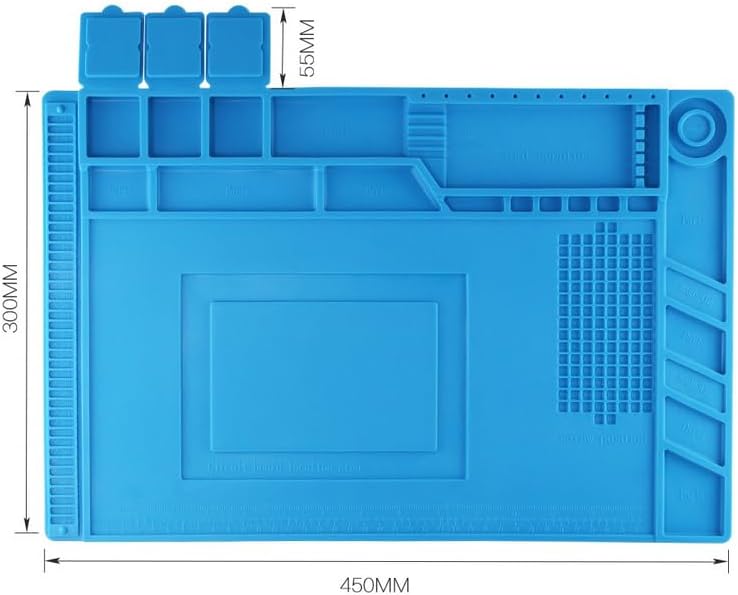450x300mm Magnetic Heat Insulation Pad Desk Mat for PCB BGA Soldering Smartphone Iphone Repairing