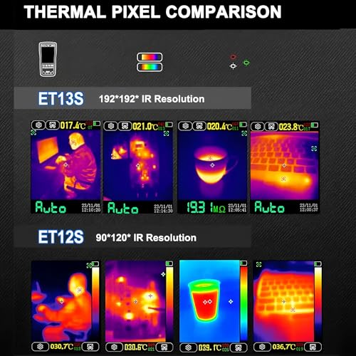 TOOLTOP ET13S 192 * 192 Thermal Imager Camera 9999 Counts Digital Multimeter 2 in 1 IR Camera for Automobile Pipe Heating Inspect - Image 3