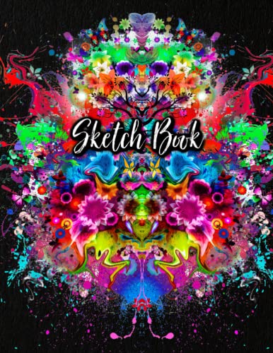 Sketch Book: Notebook for Drawing, Writing, Painting, Sketching or Doodling, 120 Pages, 8.5x11 (Premium Abstract Cover #1) (Premium Psychedelic)