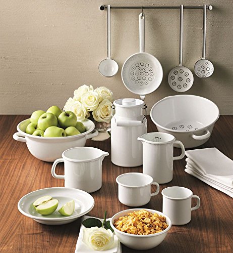 Louche Riess 7 cm blanche en émail classic petite taille pour sauce - 3