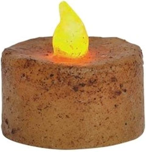 CWI Gifts Juego de velas de 8 piezas con batería, 1-14 pulgadas, marfil quemado