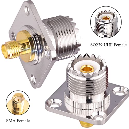 Adaptador SMA a UHF Femenino 2 Piezas miniatura 3
