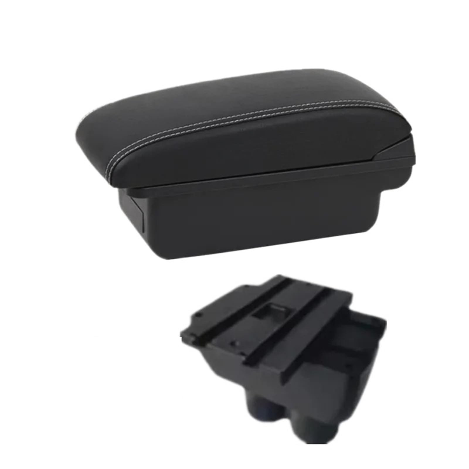 NOKRGQW Car Armrest Box For VW For Touran Caddy Car Armrest Box Central Storage USB Port Interior Dedicated Retrofit Accessories(A1 white line No USB)