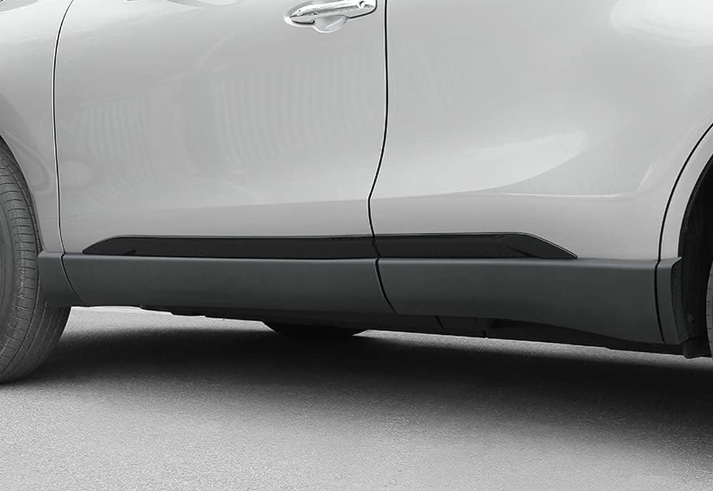 4PCS Side Door Sill Molding Trim Bar Plate Fits for Toyota Harrier Venza XU80 2021 2022 ABS Plastic (Black)