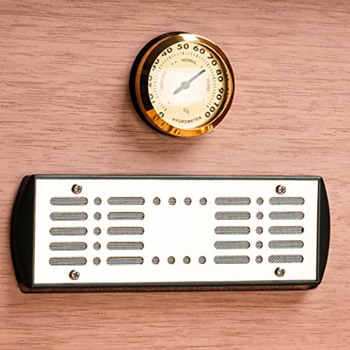 QHYTL Cigar Humidors Personalized, Handmade Cedar Wood Cigar Box Humidifier, Durable Airtight with Humidifier Hygrometer Cigar Cutter Divider Tray, Great Gift for Father, Holds 25-50 Cigar - Image 3