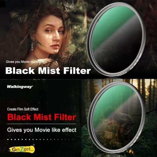 Image of GetZget 52mm Black Soft Lens Nd Filter Compatible with iPhone 13 /14 / 15 & Plus, Vivo X90 Mobile Cover, DSLR Camera (Black Soft Filter, 52mm)